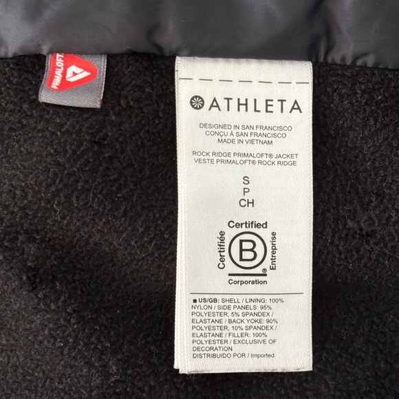 Athleta Rock Ridge Primaloft Jacket Quilted Hooded, Black size S - Picture 7 of 7